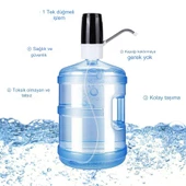 USB Şarj Edilebilir Otomatik Su Sebili Pompası Kamp ve Ev Kullanımı için Dokunmatik Damacana Pompası - 4