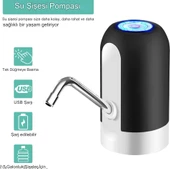 USB Şarj Edilebilir Otomatik Su Sebili Pompası Kamp ve Ev Kullanımı için Dokunmatik Damacana Pompası - 6