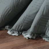 Schafer Home Clara Yatak Örtüsü Seti 3 Parça-Gri - 5