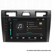 Araç Multimedya Ford Fiesta Android 12 Carplay 4Gb Ram + 64Gb Hdd 2005-2008 Navigasyon Ekran MYW thumbnail 2
