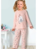 Doremi Kız Çocuk Pijama Takım Pembe Melanj - 1