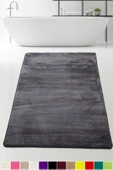 Bonny Home Elite Antrasit 80x150 cm Peluş Banyo Paspası Kaymaz Tabanlı Pufidik Banyo Halısı - 1