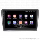 Araç Multimedya Skoda Superb Android 12 Carplay 4Gb Ram + 64Gb Hdd 2009-2013 Navigasyon Ekran MYW thumbnail 6