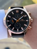 Ferro İç Fonksiyonları Aktif Deri Kordon 3 Atm Suya Dayanıklı Erkek Kol Saati EM11047.K thumbnail 5