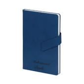 İsme Kişiye Özel Mıknatıslı Termo Deri Çizgili Defter - 4