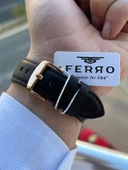 Ferro İç Fonksiyonları Aktif Deri Kordon 3 Atm Suya Dayanıklı Erkek Kol Saati EFM11033.S - 6