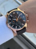 Ferro İç Fonksiyonları Aktif Deri Kordon 3 Atm Suya Dayanıklı Erkek Kol Saati EM11047.K thumbnail 3