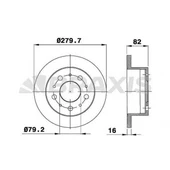 ARKA FREN DISK AYNASI BOXER JUMPER DUCATO TUM MODELLER 18Q 16 JANT 2.0 HDI 2.2 HDI 2.8HDI 2. - BRAXIS AD0348 - 1