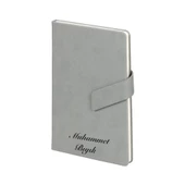 İsme Kişiye Özel Mıknatıslı Termo Deri Çizgili Defter - 5