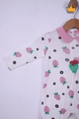 Babyhola %100 Pamuk Çilekli Tulum Bere 2'li Set 23612 - 6