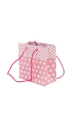 Hediyelik Minik Boy Puantiyeli Karton Çanta 11X11 - 50 Adet - 1