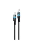 GNP Neon Işıklı Kablo TYPE-C To Lightning 1.2 Metre Gri Kablo - 1