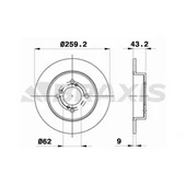 ARKA FREN DISK AYNASI SWIFT IV 10- 259X4 - BRAXIS AE0566 - 1