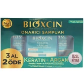 Bioxcin Keratin Ve Argan Onarıcı Şampuan 3 x 300 ml 3 Al 2 Öde - 1