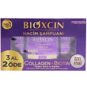 Bioxcin Collagen Ve Biotin Hacim Şampuanı 3 x 300 ml 3 Al 2 Öde - 1