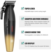 VGR saç kesme profesyonel saç düzeltici elektrikli kesme akülü saç kesme makinesi 9000RPM giyotin Clipper erkekler için V-003 - 9