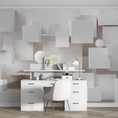 3 Boyutlu Kare Şeklinde Duvar Kağıdı Baskı thumbnail 4