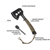 WORKPRO WP383002 250MM Çok Fonksiyonlu Kamp Baltası + Magnezyum Ateşleyici - 3