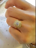 Kırıntı Baget Zirkon Altın Yüzük - 1