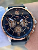 Ferro İç Fonksiyonları Aktif Deri Kordon 3 Atm Suya Dayanıklı Erkek Kol Saati EFM11146.LX thumbnail 4