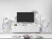 3 Boyutlu Render Beyaz Çiçek Duvar Kağıdı thumbnail 3