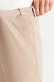 ALTINYILDIZ CLASSICS Erkek Bej Slim Fit Dar Kesim Beli Lastikli Esnek Klasik Kumaş Pantolon - 2