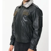 CAT3A Deri Pilot Montu Kül Siyahı YC - 9