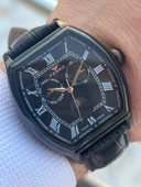 Ferro İç Fonksiyonları Aktif Deri Kordon 3 Atm Suya Dayanıklı Erkek Kol Saati EFM40125-SS thumbnail 2