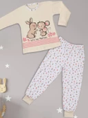 Doremi Kız Çocuk Pijama Takımı Bej - 1