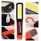G-298 Mıknatıslı Tamirci El Feneri Xpe+Cob LED Şarjlı 3 Modlu - 4