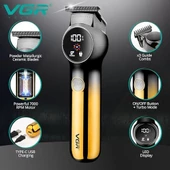 VGR V-989 Profesyonel Islak ve Kuru  ve Pil Göstergesi, Turbo Fonksiyonu, Erkek Yüz ve Vücut tıraş makinesi - 2