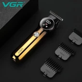 VGR V-989 Profesyonel Islak ve Kuru  ve Pil Göstergesi, Turbo Fonksiyonu, Erkek Yüz ve Vücut tıraş makinesi - 8