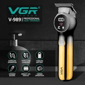 VGR V-989 Profesyonel Islak ve Kuru  ve Pil Göstergesi, Turbo Fonksiyonu, Erkek Yüz ve Vücut tıraş makinesi - 6