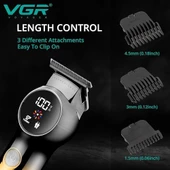 VGR V-989 Profesyonel Islak ve Kuru  ve Pil Göstergesi, Turbo Fonksiyonu, Erkek Yüz ve Vücut tıraş makinesi - 4