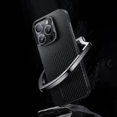 Apple iPhone 14 Pro Kılıf Magsafe Şarj Özellikli Karbon Fiber Benks Montage ArmorAir Kevlar Kapak - 9