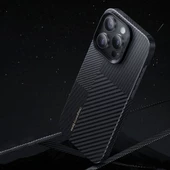Apple iPhone 14 Pro Kılıf Magsafe Şarj Özellikli Karbon Fiber Benks Montage ArmorAir Kevlar Kapak - 7