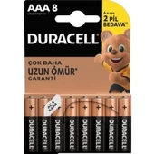 Duracell LR03 Alkalin Aaa Ince Kalem Pil 8'li - 1