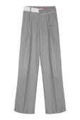 Match Pensli Geniş Paça Pantolon Gri - 5