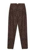 Pens Detaylı Leopar Desenli Pantolon Kahverengi - 5