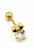 Çelik Zirkon Taşlı Piercing - 1