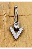 Çelik Zirkon Taşlı Piercing - 1