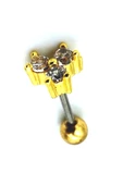 Çelik Zirkon Taşlı Piercing - 1