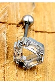 Çelik Zirkon Taşlı Piercing - 1