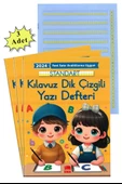 Yeni Müfradat Güzel Yazı Defteri Orta Boy 16.5x24  24 Yaprak 3 Adet Standart Kılavuz Dik Çizgili Yazı Defteri Satır Aralıklarına Uygun - 1