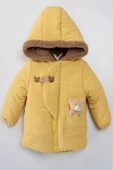 Baby Oyuncak Ayı İçi Kürklü Fermuarlı Soft Kumaş Cepli Kapüşonlu Pelüş Kışlık Kız Erkek Bebek Mont - 1
