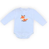 Tilki Baskılı Bebek Body Zıbın Çıtçıtlı Badi - 1