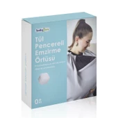 BabyJem Tül Pencereli Emzirme Önlüğü 735 Gri - 5