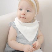 BabyJem Ahşap Diş Kaşıyıcılı Bürümcük Müslin Önlük 736 Ekru - 7