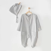 Andywawa AC23651 Modal Bebe Tulum Takım Grey - 1