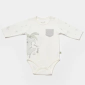 Bibaby Biorganic Koala Jungle Uzun Kol Bebek Body 56969 Gri - 1